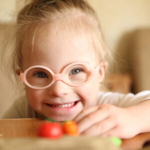 girl with glasses